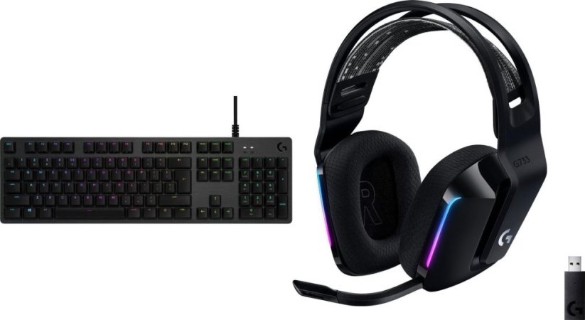 Logitech G512 GX Brown (920-009352) + G733 Lightspeed Czarne (981-000864)