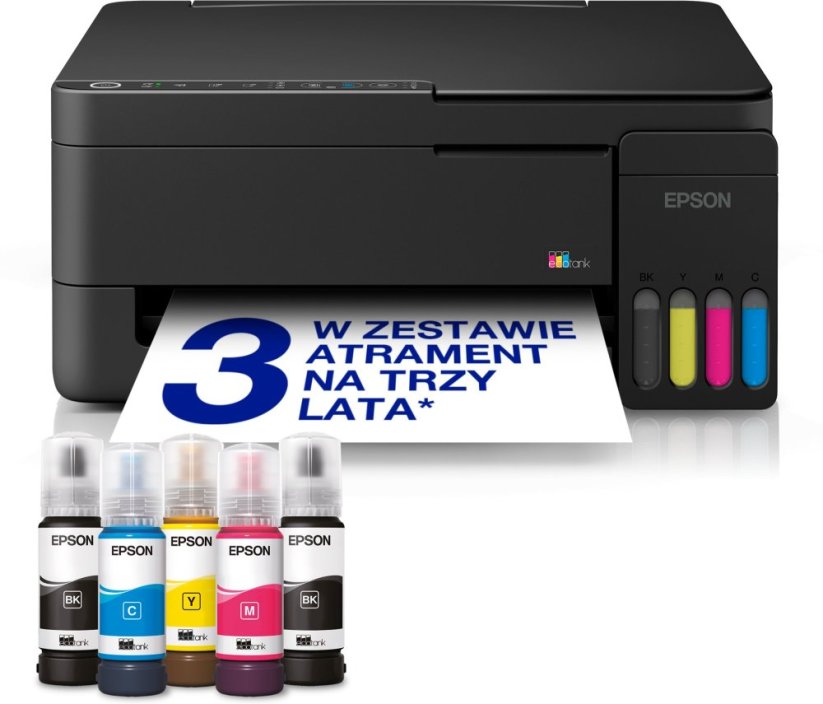 Epson EcoTank* | L3352 | Inkjet | farebný | Wielofunkcyjna Drukarka | A4 | Wi-Fi | Čierny (C11CL62426)