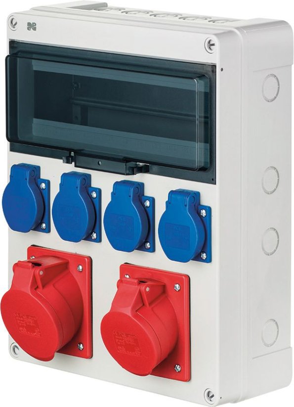 Elektro-Plast Rozdzielnica RS-12 mod 4x2P+Z 3P+N+Z 16A 3P+N+Z 32A IP44 sivá (6210-01)