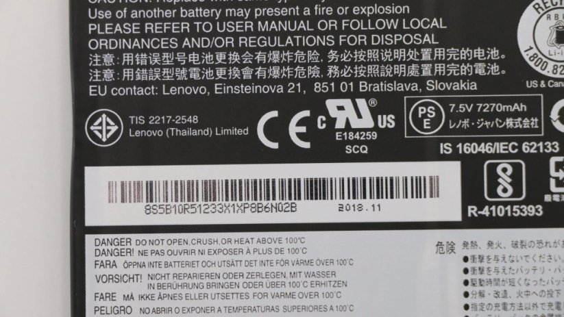 Lenovo 56Wh Lithium-ion battery for Lenovo Notebooks 5B10R51233,