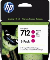 HP HP Atrament 712 3-Pack 29-ml Magenta DJ Ink