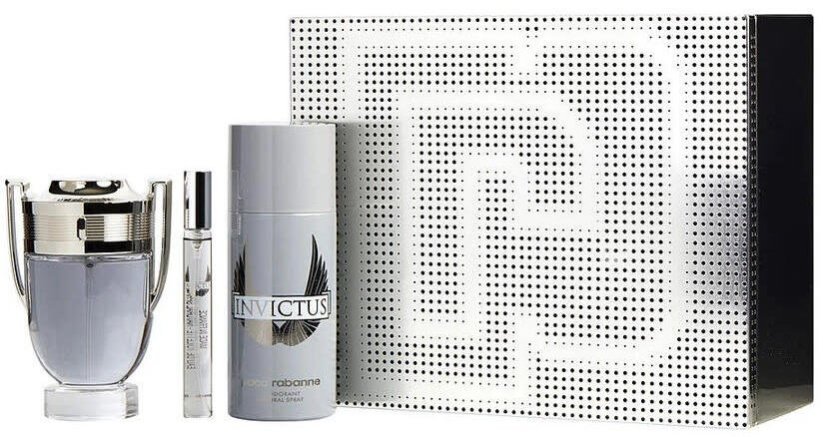 Paco Rabanne Invictus Deodorant Spray For Men 150 ml + Invictus Eau De Toilette For Men 100 ml + Invictus Eau De Toilette For Men 10 ml