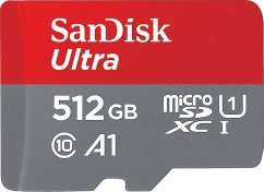 SanDisk Ultra MicroSDXC 512 GB Class 10 UHS-I/U1 A1  (SDSQUNR-512G-GN6TA)