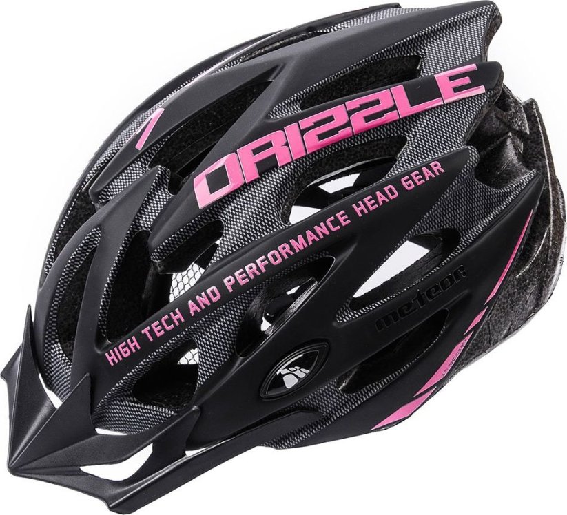 Meteor prilba bicyklová METEOR MV29 DRIZZLE black/pink XL (61-63 cm)