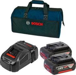 Bosch Sada dwóch akumulátorów 18V 5Ah s nabíjačkou w torbie (0615990J27)