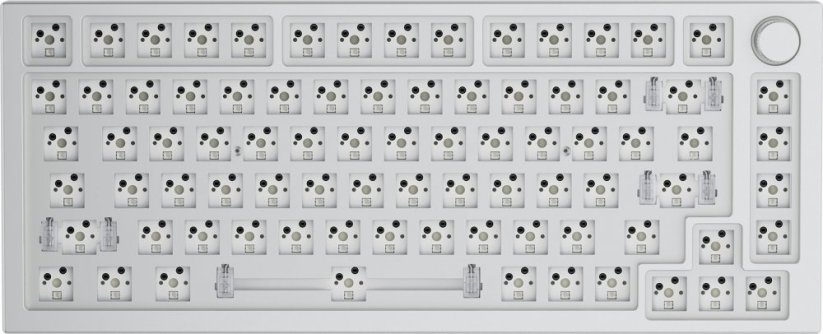 Glorious PC Gaming Race Glorious GMMK Pro White Ice 75% TKL Tastatur - Barebone, ANSI-Layout, silber