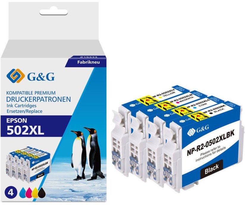 G&G Toner 4 sztuki do Epson 502XL kompatybilny