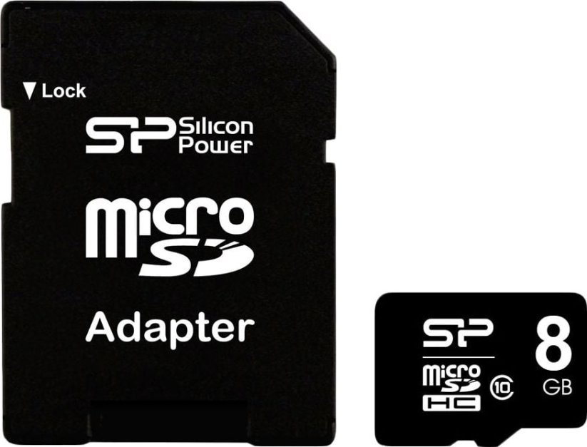 Silicon Power MicroSDHC 8 GB Class 10  (SP008GBSTH010V10-SP)