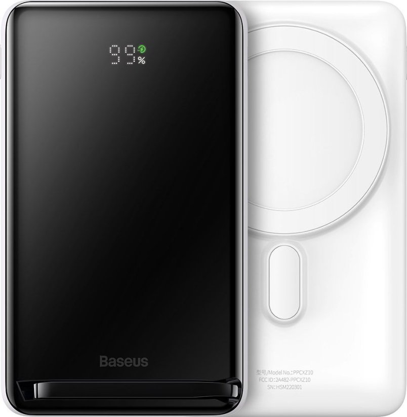 Baseus Magnetic Bracket 10000 mAh Biały