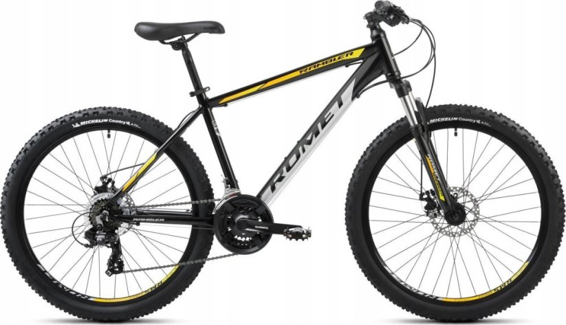 Romet Dviratis Romet Rambler R6.2 2025 black-yellow-19" / L (Dydis: 19" / L)
