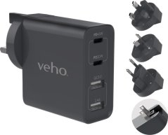 Veho Veho VAA-700-TA45 adapter zasilający/ inwentor 20 W Sivý