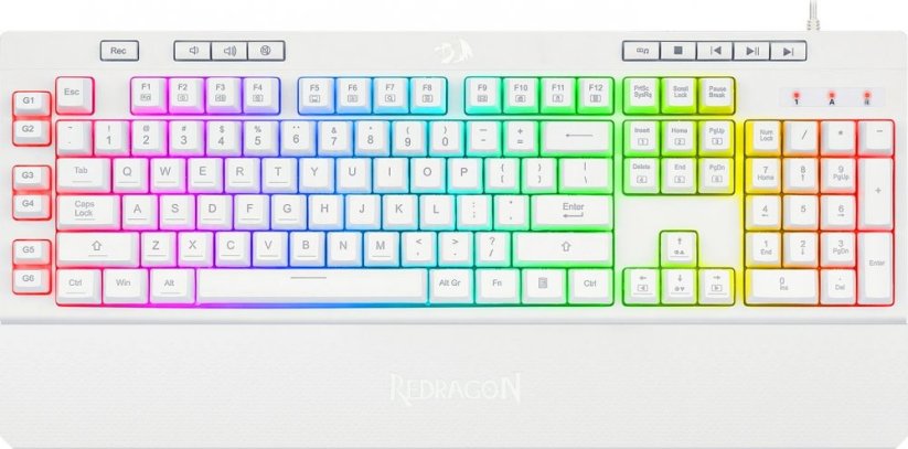 Redragon K512W Shiva White  (RED-K512W-RGB)