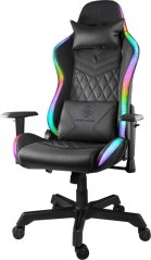 Deltaco Žaidimų kėdė DELTACO GAMING PU oda, RGB, juoda / GAM-080
