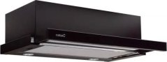 Cata CATA | Hood | TF 2003 600 GBK | Telescopic | Energy efficiency class C | Plotis 60 cm | 390 m³/h | Mechanical control | LED | Juodas Glass