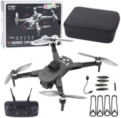 LeanToys Dron Y329 Kamera HD WIFI Światła LED Aplikacja Čierny Karbonowy
