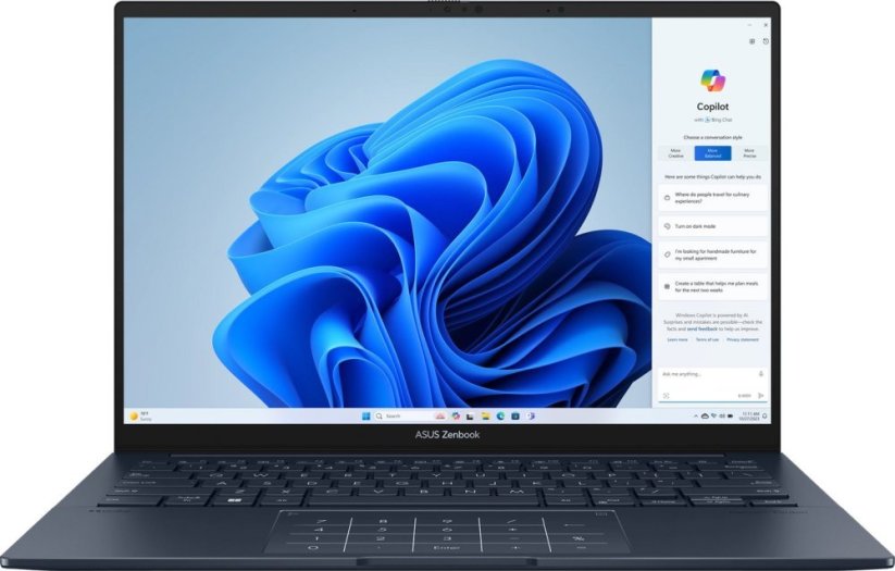 Asus Asus Zenbook 14 OLED UX3405MA-PP665X | Ponder Blue | 14 " | OLED | 3K | 2880 x 1800 pixels | Intel Core Ultra 9 | 185H | 32 GB | LPDDR5X | Solid-state drive capacity 1000 GB | Intel Arc Graphics | Windows 11 Pro | 802.11ax | Bluetooth version 5.3 | Keyboa