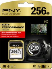 PNY Elite Performance SDXC 256 GB Class 10 UHS-I/U3  (SD256ELIPER-EF)