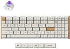 Keychron K4 HE Wireless (K4H-Q1) - US układ - Hot-Swappable Gateron Magnetic Nebula - Biely (Balta) Magnetinė Belaidė Żądzeń Klaviatūra