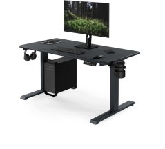 Jan Nowak Elektryczne z regulacją wysokości ergonomiczne Antracitovýowe,1200x600 mm: ARIA (5907367517477)