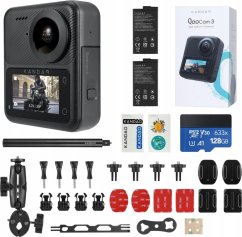 kandao Kandao QooCam 3 360° Action Camera - Motorcycle Combo