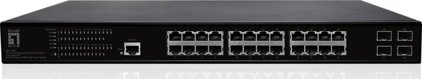 LevelOne LevelOne Switch 24x GE GEP-2861      4xGSFP 19" 390W 24xPoE+