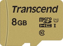 Transcend 500S MicroSDHC 8 GB Class 10 UHS-I/U1 V30 (TS8GUSD500S)