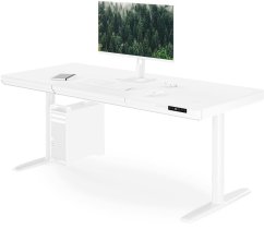 Jan Nowak Elektryczne sit-stand z zásuvoką i ładowarką bezprzewodową Qi biele, 1600 mm: ELLIS (5907367514773)
