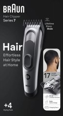 Braun Braun HairClipper Series 7 HC7390 strieborný