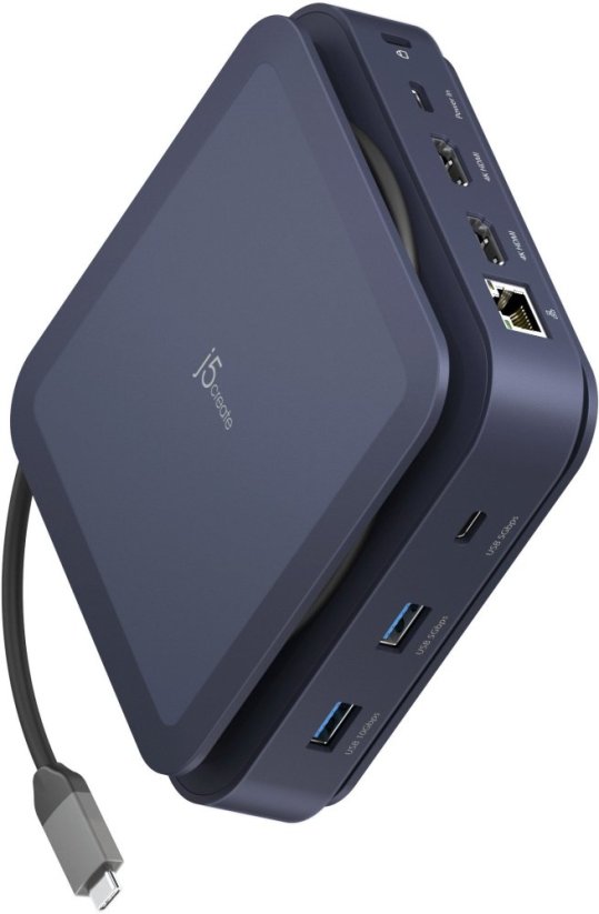 j5create j5create JCD3196-N stacja dokująca Przewodowa USB 3.2 Gen 2 (3.1 Gen 2) Type-C Modrý