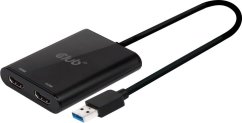 Club 3D USB - HDMI x2 Čierny  (CSV-1474)