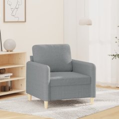 vidaXL Fotel, jasnoSivý, 60 cm, obity tkaniną Lumarko!