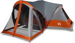 vidaXL Namiot rodzinny tipi, 8-os., szaro-Oranžový, wodoszczelny