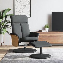 vidaXL vidaXL Rozkładany fotel z podNôžkiem, tmavoSivý, tkanina
