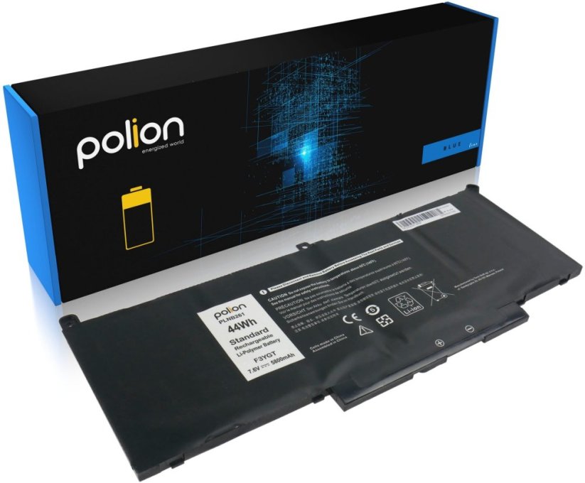 Polion Bateria do Notebooka DELL F3YGT rokovitude 7280 7290 7380 7390 7480 7490 5800mAh