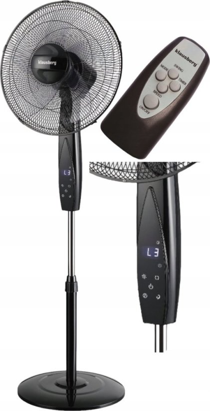 Klausberg ventilátor PODŁOGOWY s obládaním I TIMEREM 40CM 50W KLAUSBERG KB-7718