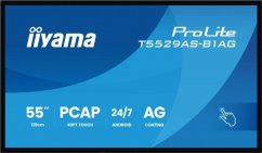 iiyama Monitor 55 cali T5529AS-B1AG VA,4K,HDMIx2,USB-C,RJ45,2x10W,WiFi, Android 14, Signal FailOver, Whiteboard, iiSignage2 (CMS),  IIYAMA
