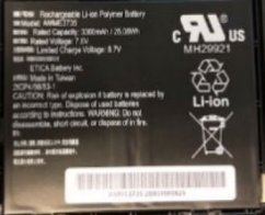Zebra Zebra BTRY-ET5X-8IN3-01, Battery, Zebra, ET51, ET56, Black, Lithium Polymer (LiPo), 3300 mAh