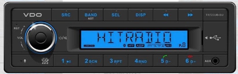 Continental VDO TR723UB-BU FM RDS Tuner USB/AUX/BT 24V Kurzschacht