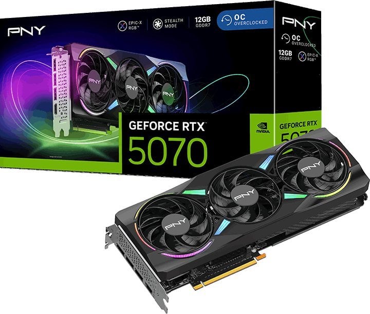 PNY GeForce RTX 5070 ARGB EPIC-X RGB Overclocked (VCG507012TFXXPB1-O)