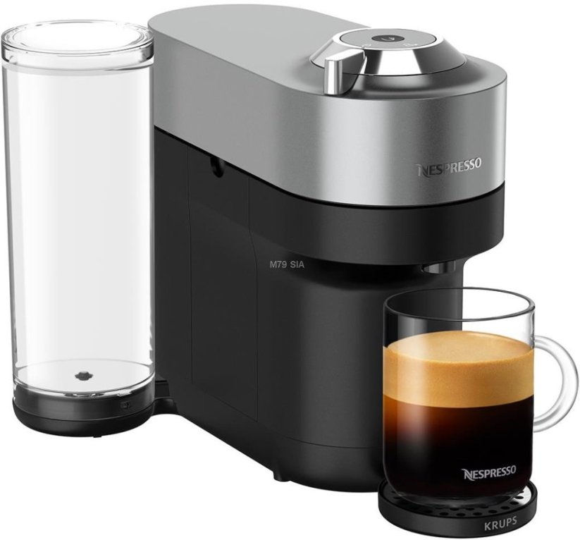 Krups Krups Nespresso Vertuo Pop+  titana - Kapsulu kafijas automats XN930T10 (3045380025318)