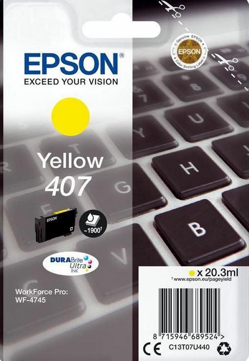 Epson Epson Toner Wf-4745 C13T07U440 Yellow 1900 Stron 20,3Ml