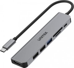 Unitek Type-C aluminium 7w1 (H1118A)
