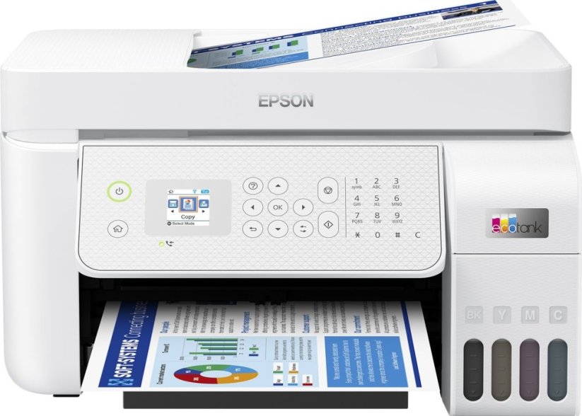 Epson Urzšdzenie wielofunkcyjne ITS L5316 farba A4/33ppm/FAX/W(LAN)/ADF30/Biela