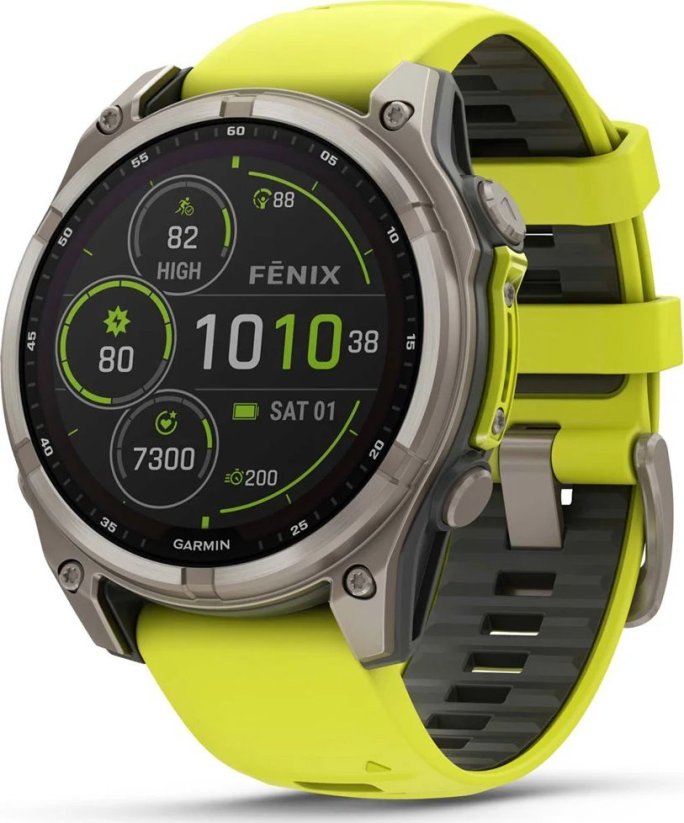 Garmin Fenix 8 Solar Sapphire Žltý  (010-02906-21)