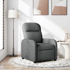 vidaXL vidaXL Fotel rozkładany, tmavoSivý, tapicerowany tkaniną