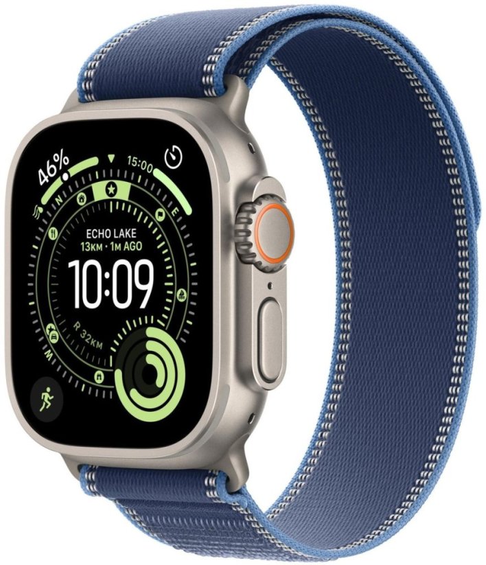 Apple Watch Ultra 3 GPS + Cellular 49mm Titanium / Trail Loop M/L Modrý (MEWU4ET/A)