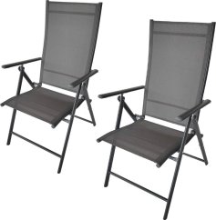 Saska Garden kreslo OGRODOWE 57x68x106CM  2xTEXTLINE 7-POZYCYJNE KPL.2SZT