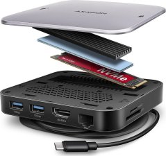 Axagon 1x RJ-45 1x SD 1x USB-C PD 1x HDMI + 2x USB-A 3.0 3.1 Gen1 (HMC-UFO)
