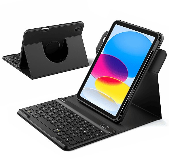 Inateck KB004 black 360° Etui klawiatury Bluetooth do iPada