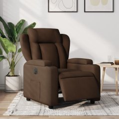 vidaXL vidaXL elektrickýfotel rozkładany, Hnedý, obity tkaniną